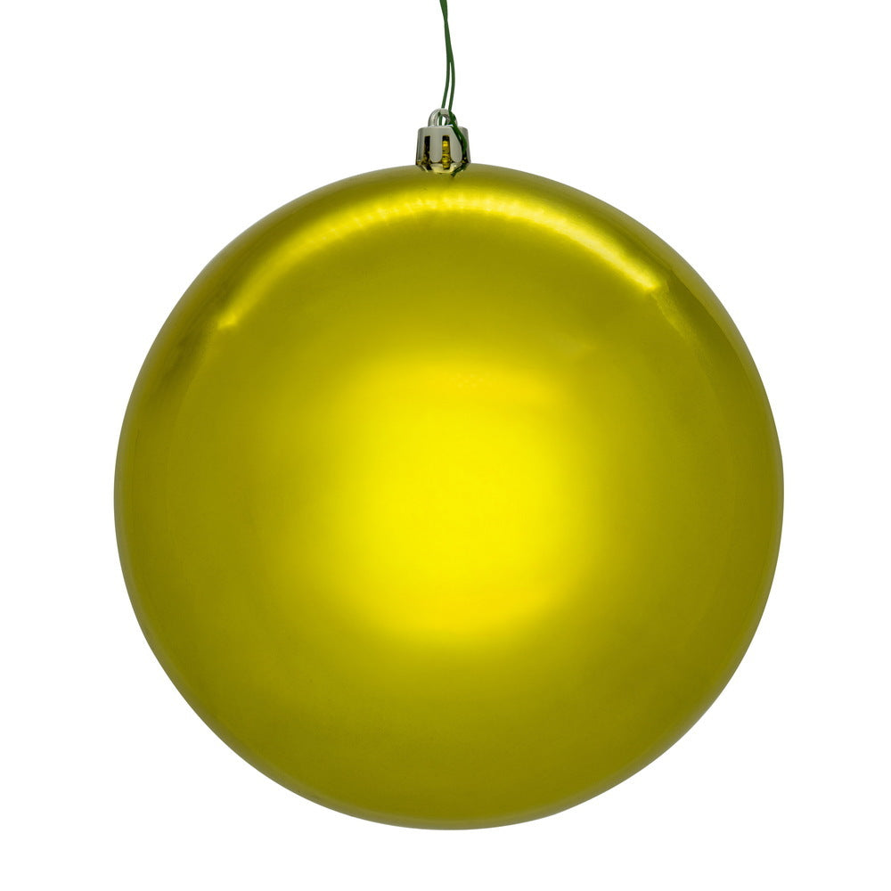 8" Lime Shiny Seamless Ball UV Drilled
