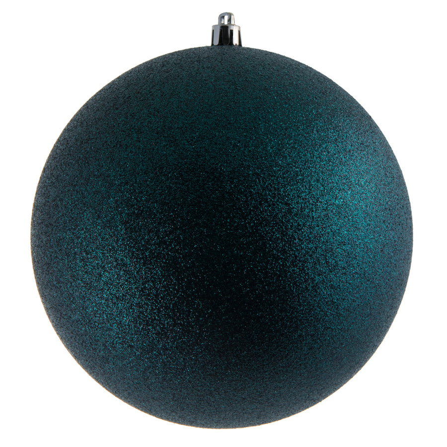 6" Midnt Green Glitter Ball Drilled 4Bag