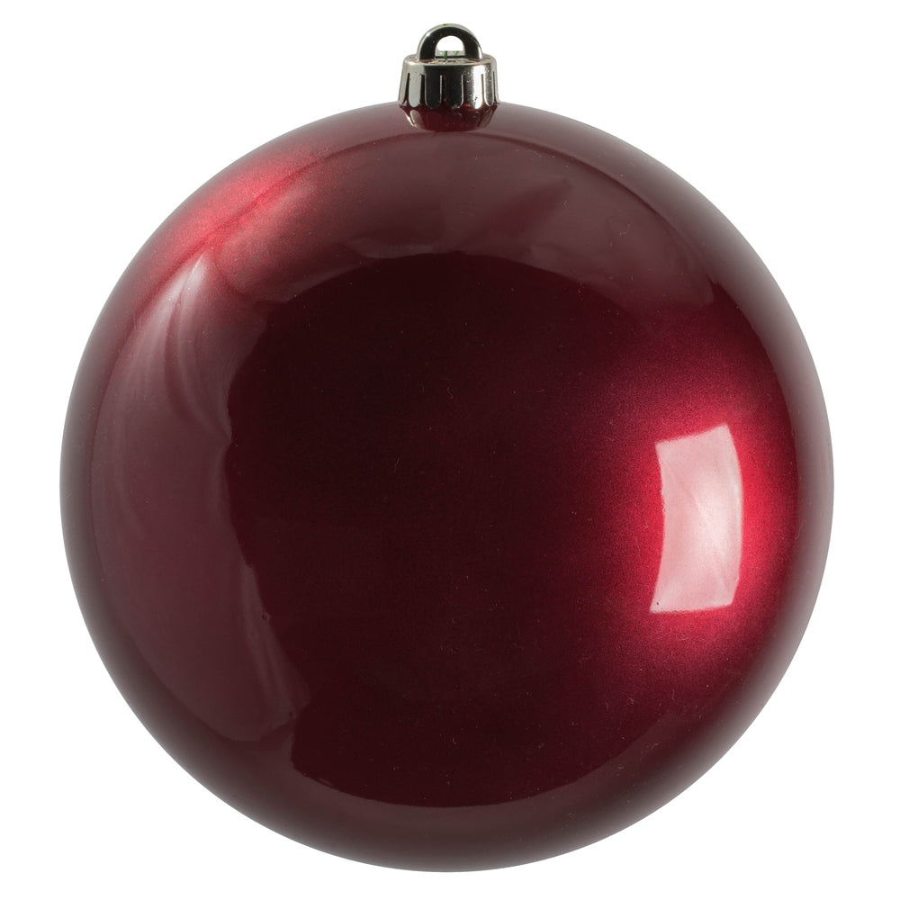 8" Berry Red Candy Ball UV Drilled