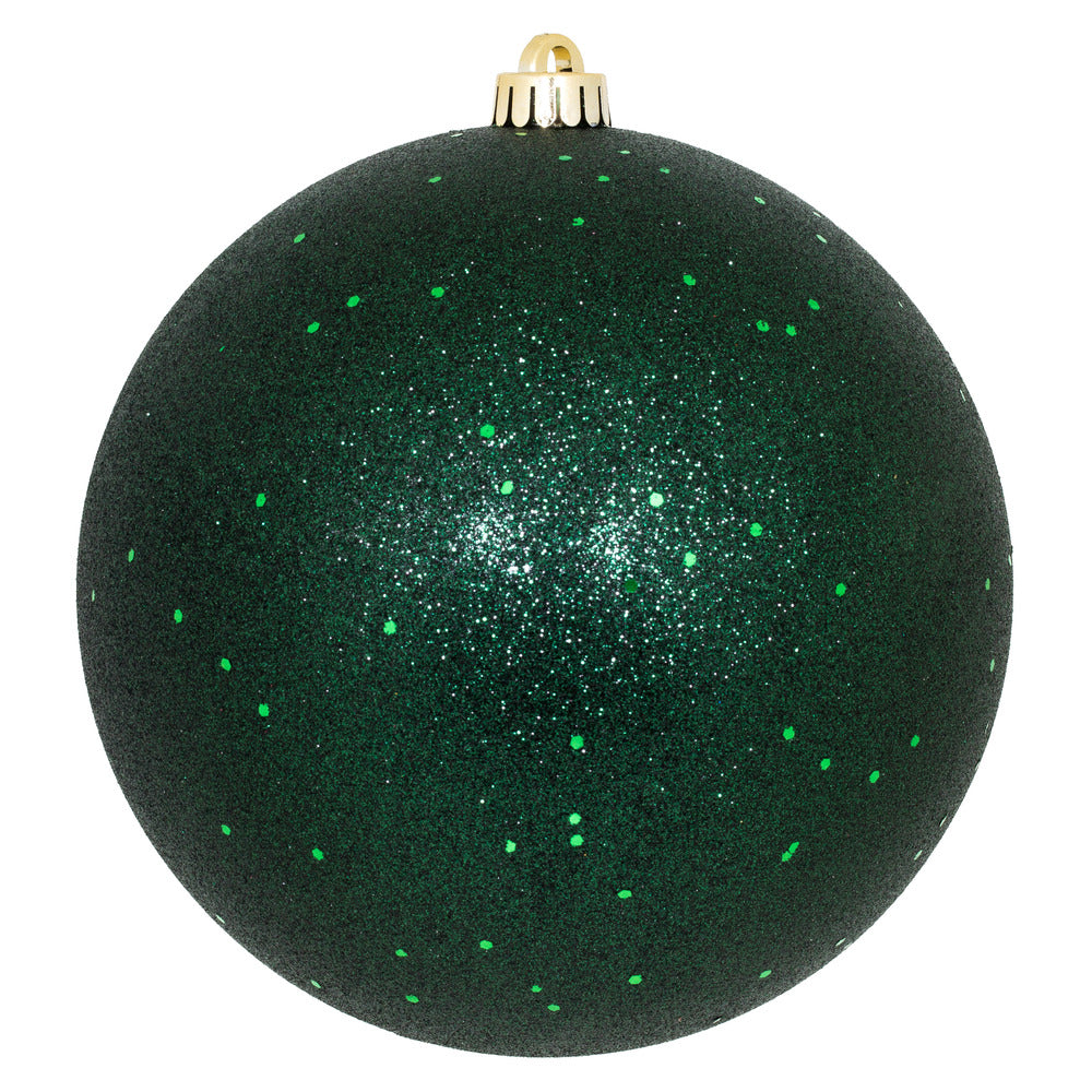 8" Midnt Green Sequin Ball Drilled