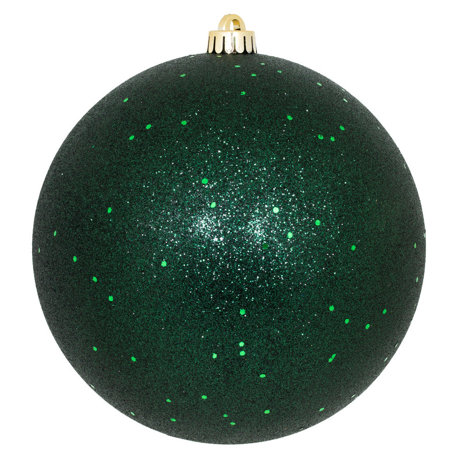 8" Midnt Green Sequin Ball Drilled