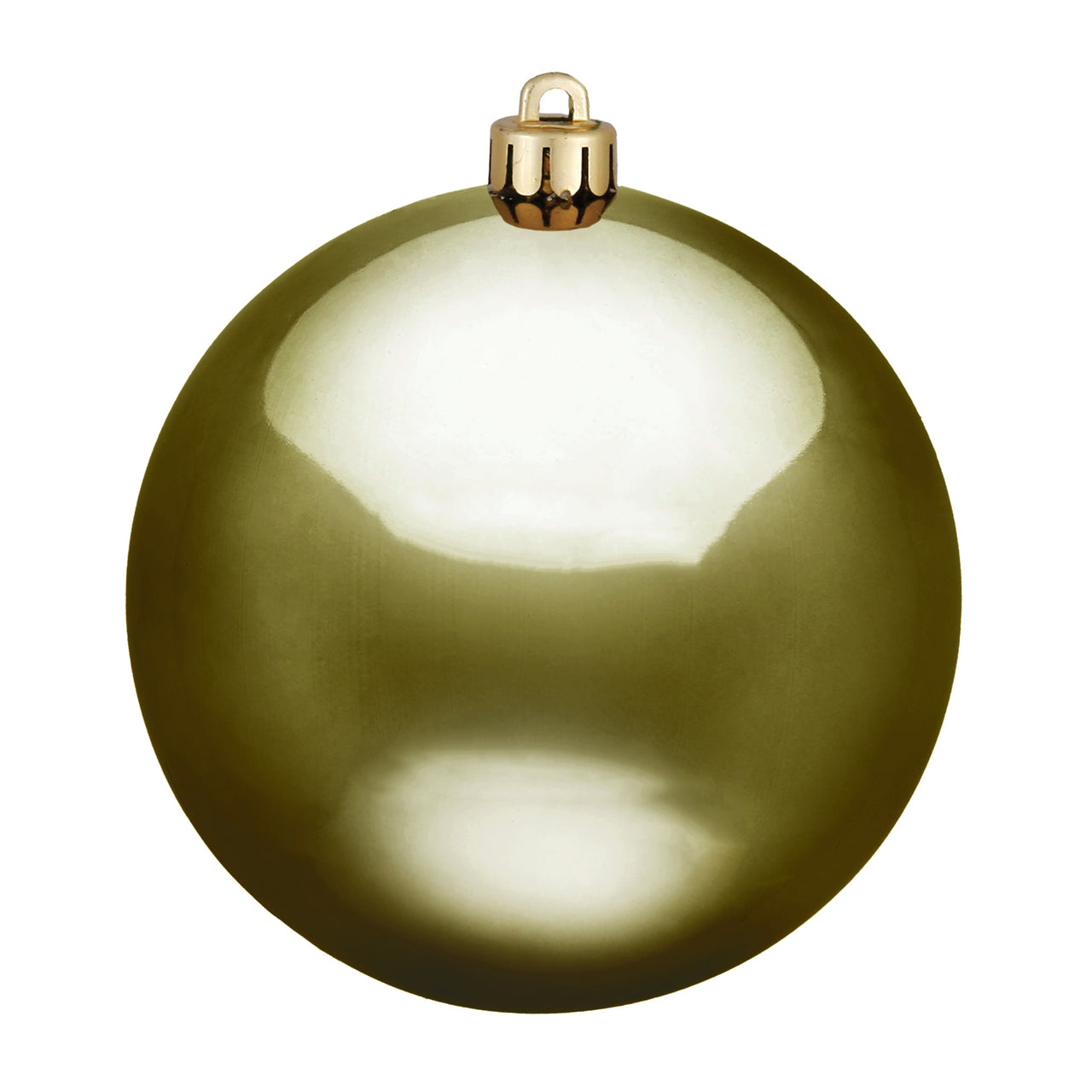 10" Olive Shiny Ball Drilled Cap