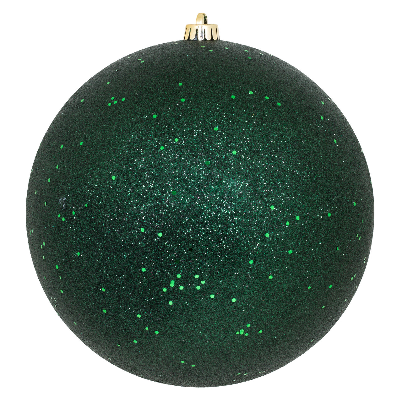10" Midnt Green Sequin Ball Drilled Cap
