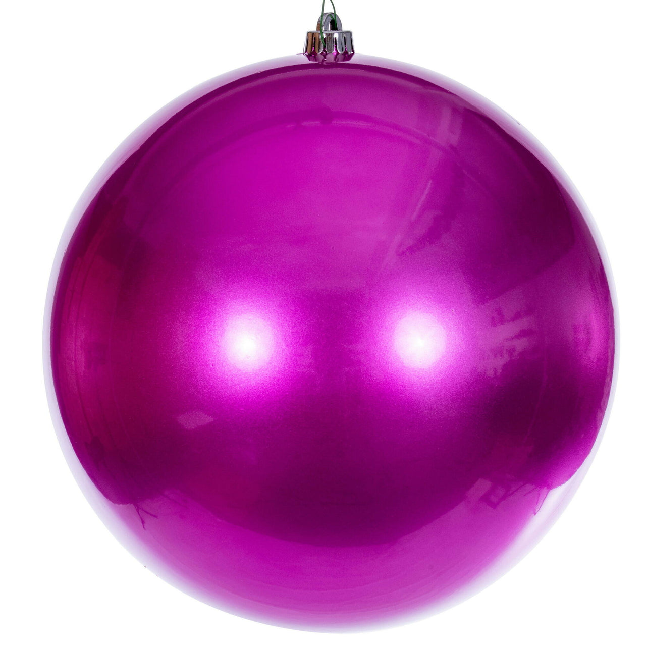 12" Hot Pink Candy Ball UV Drilled Cap