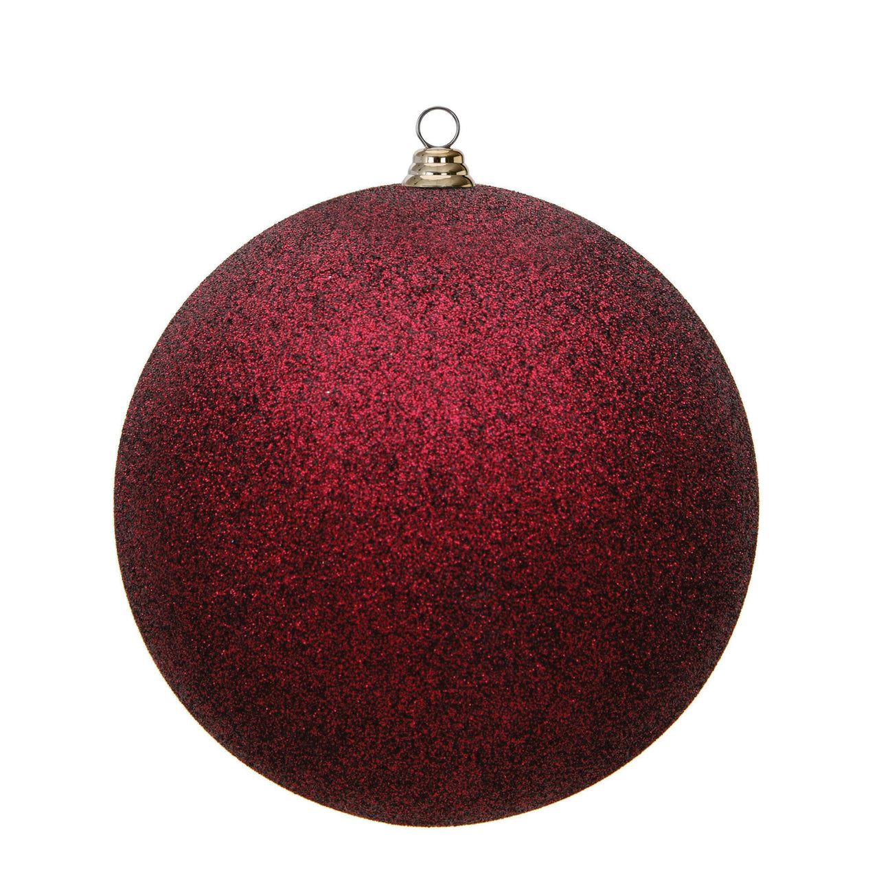 15.75" Burgundy Glitter Ball