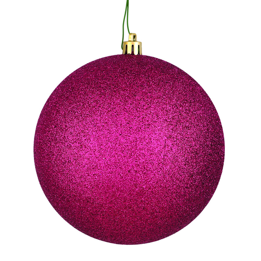 4.75" Berry Red Glitter Ball Drill