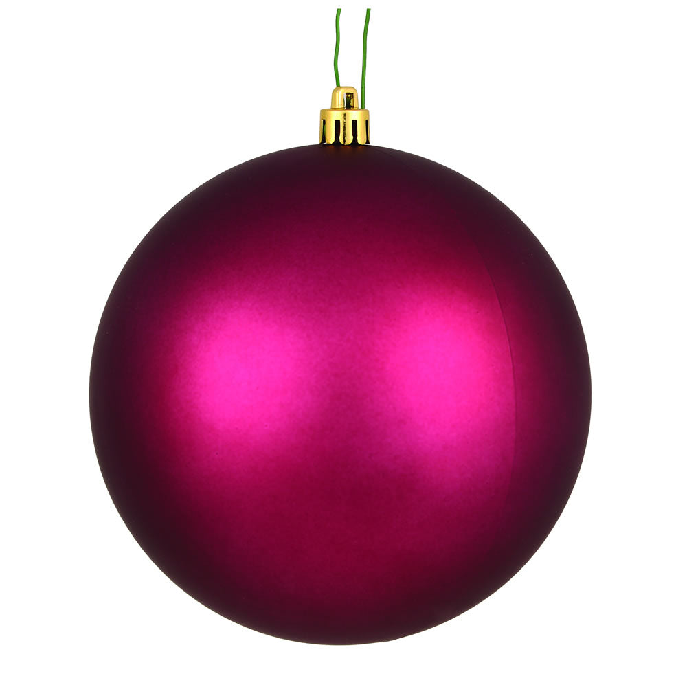 8" Berry Red Matte Ball UV Drilled