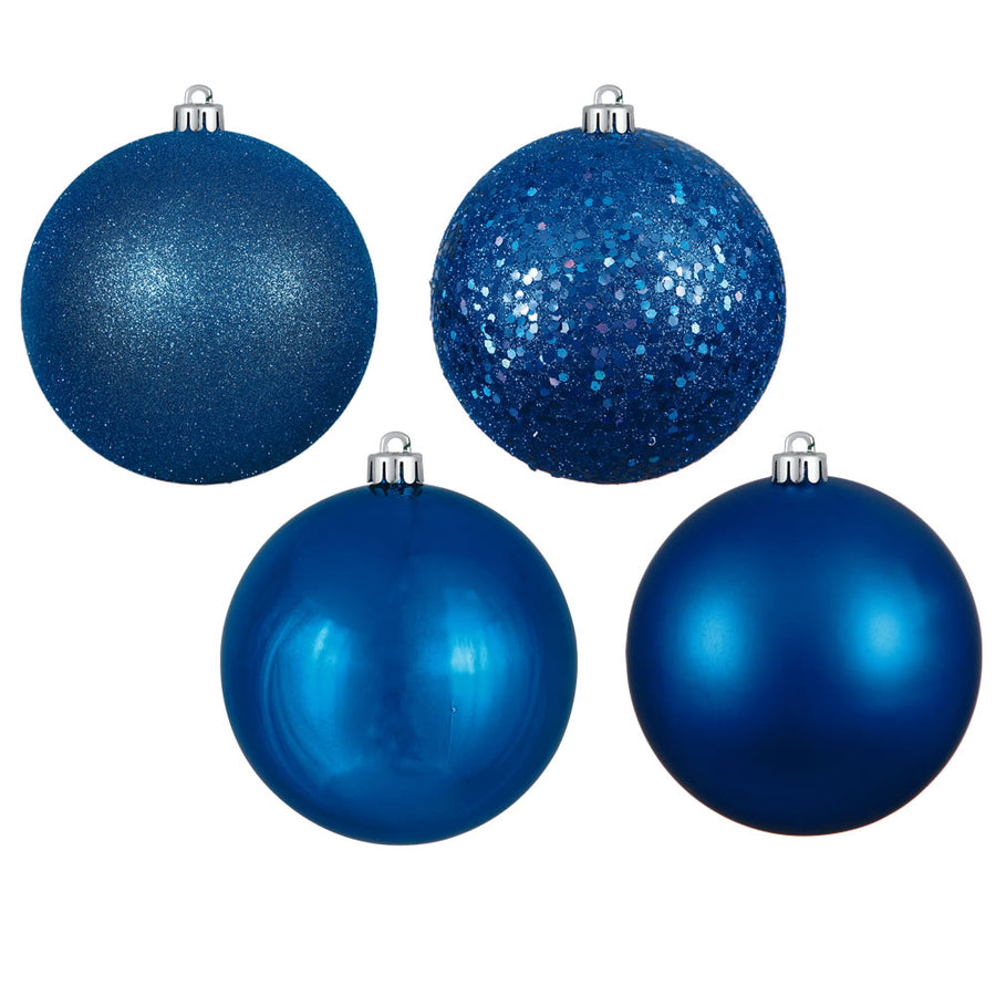 10" Blue 4 Finish Ball Asst Drilled