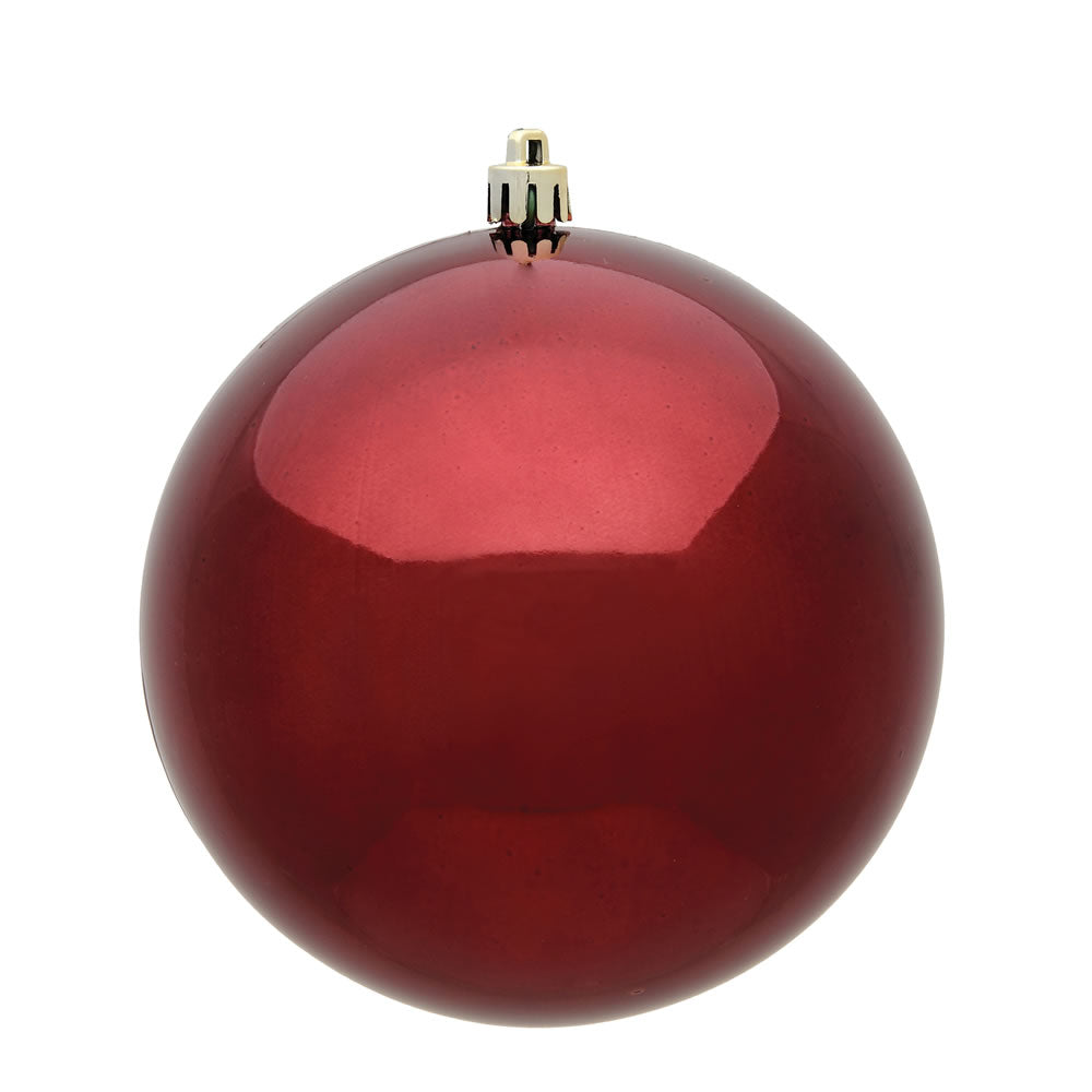 6" Burgundy Shiny Ball UV