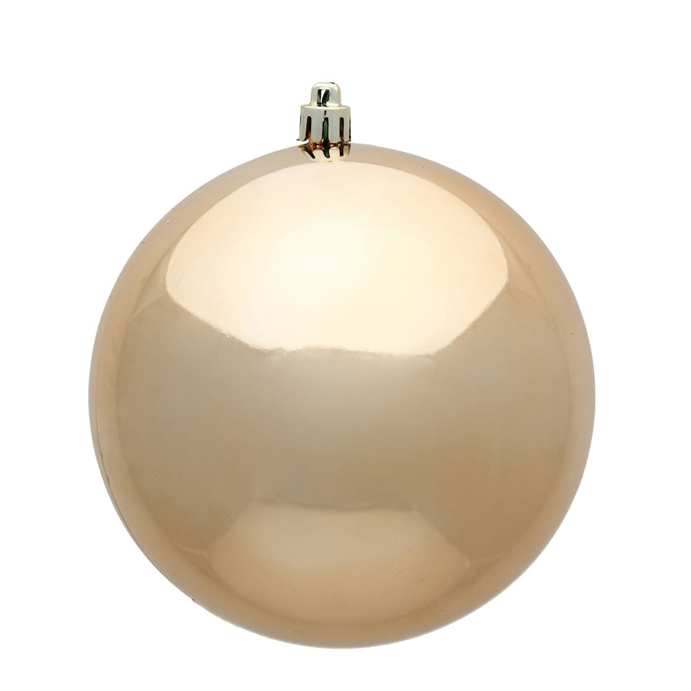 8" Café Latte Shiny Ball UV Drilled