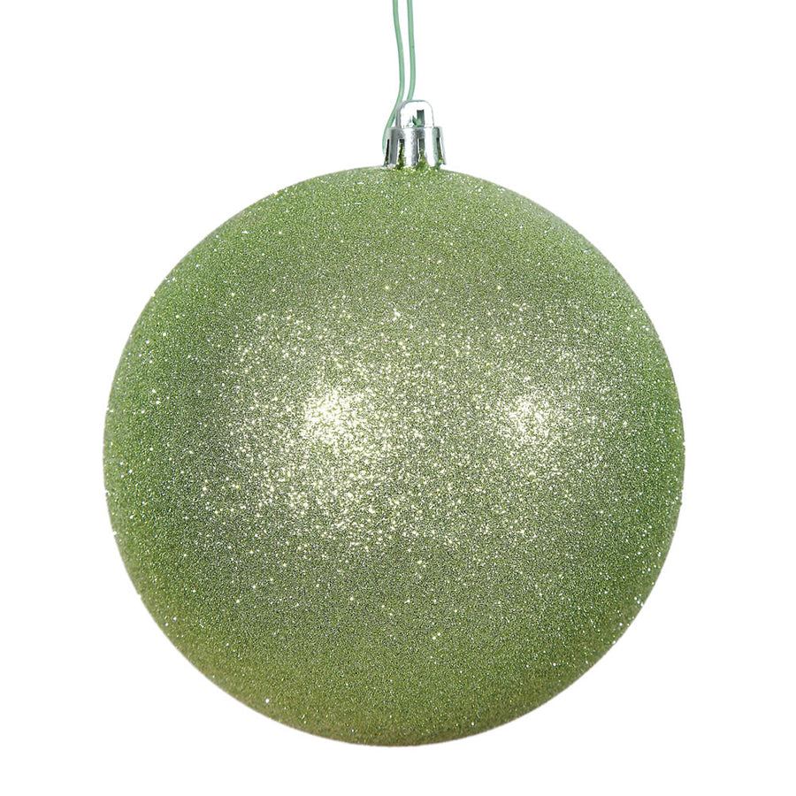 8" Celadon Glitter Ball Drilled
