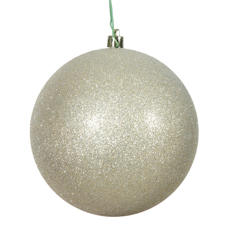 10" Champagne Glitter Ball Drilled