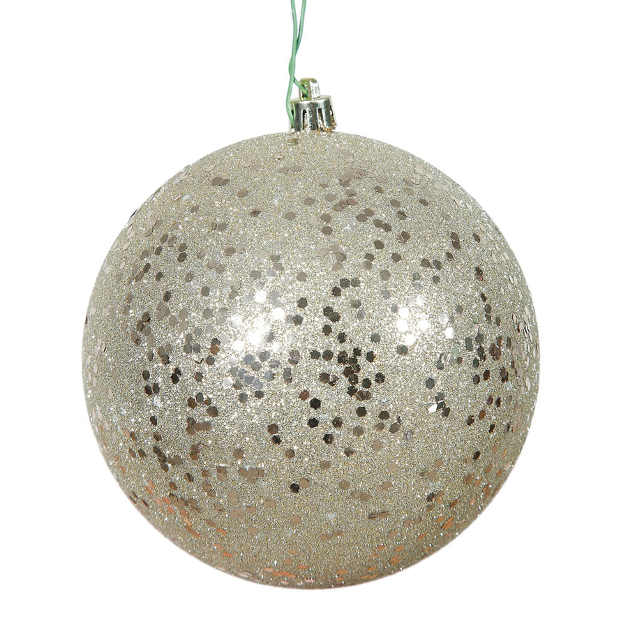 6" Champagne Sequin Ball Drilled