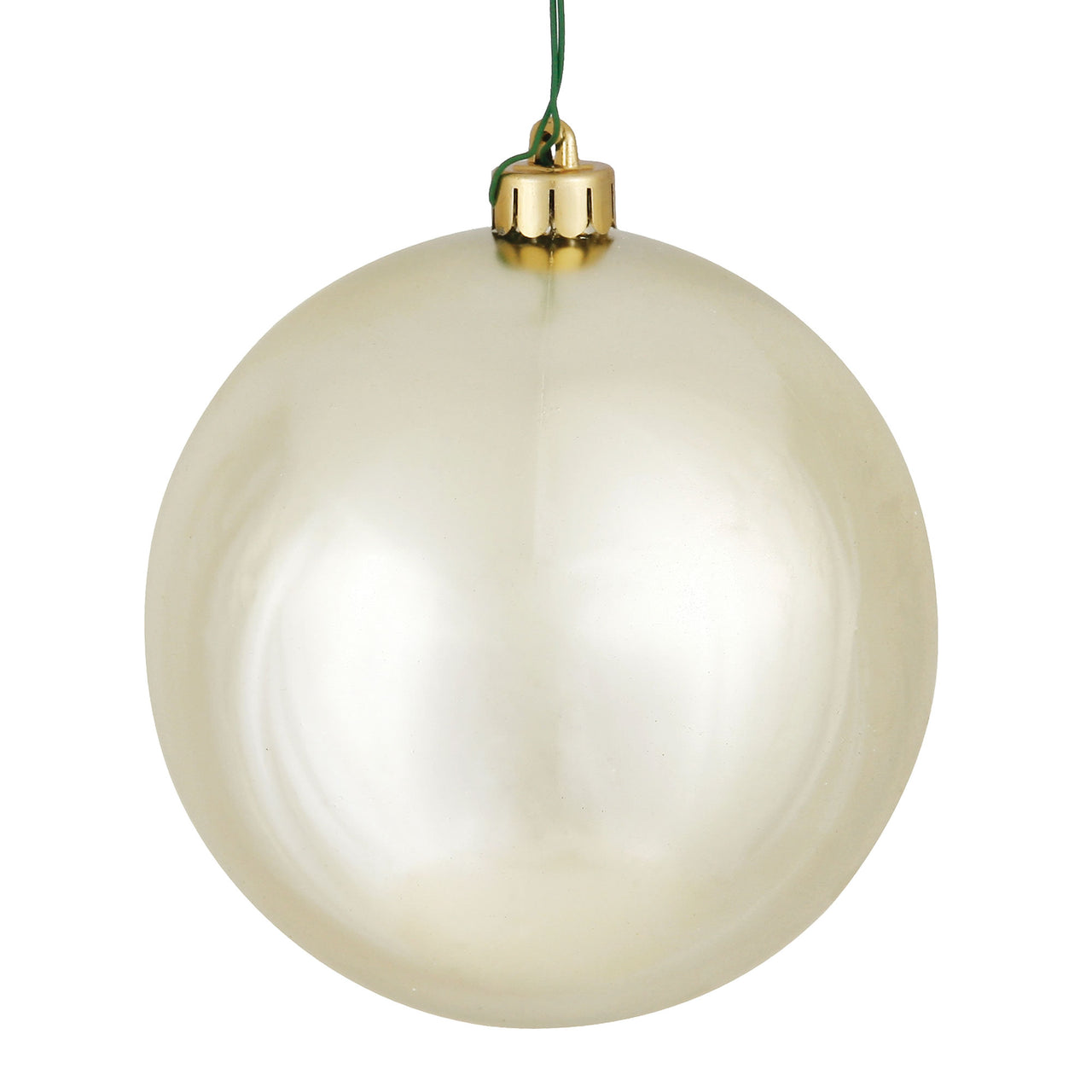 6" Champagne Shiny Ball UV Drilled
