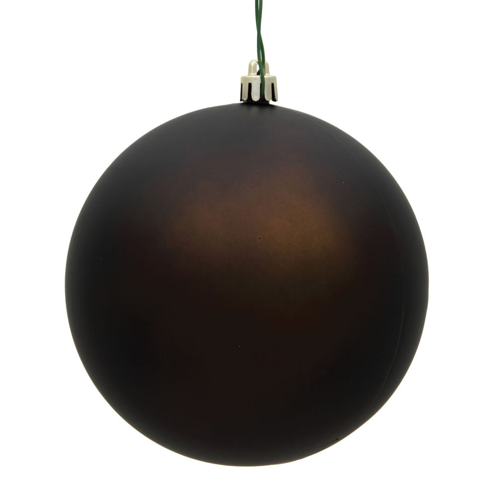 12" Chocolate Matte Ball UV Drilled