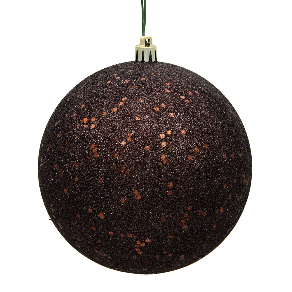 8" Chocolate Sequin Ball Drilled