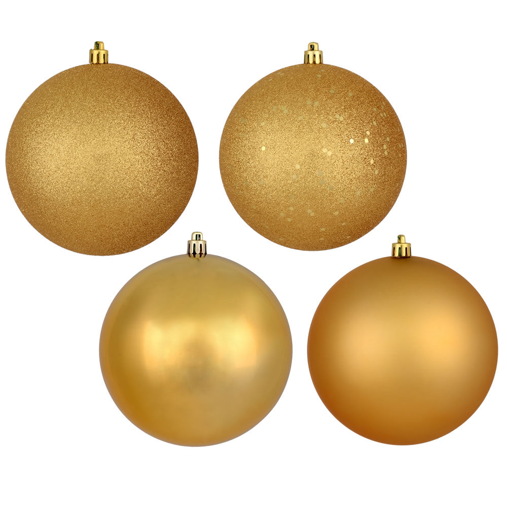 2.75" CopperGold 4 Finish Orn Asst 20Box