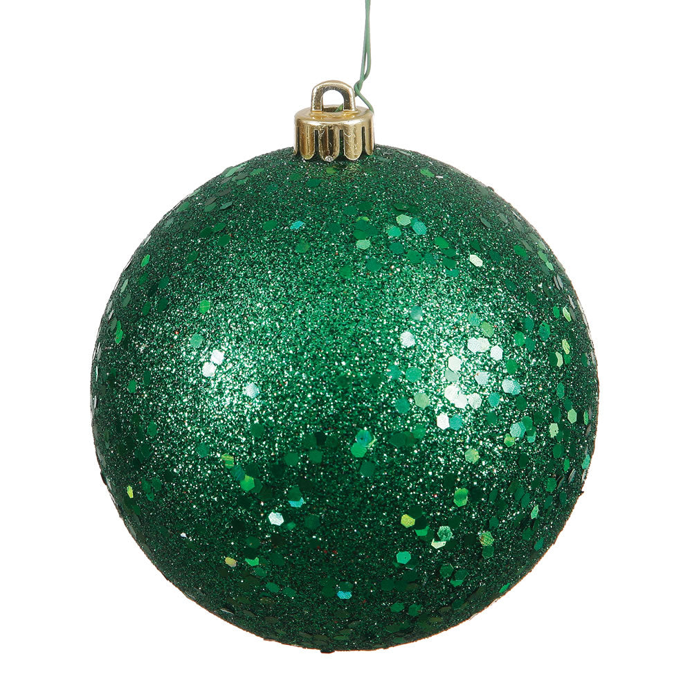 4.75" Emerald Sequin Ball Drilled