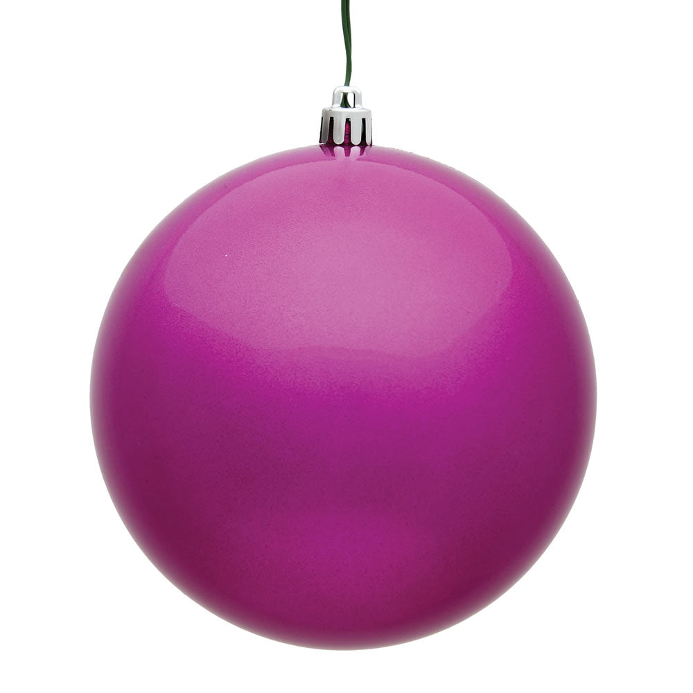 8" Fuchsia Candy Ball UV Drilled