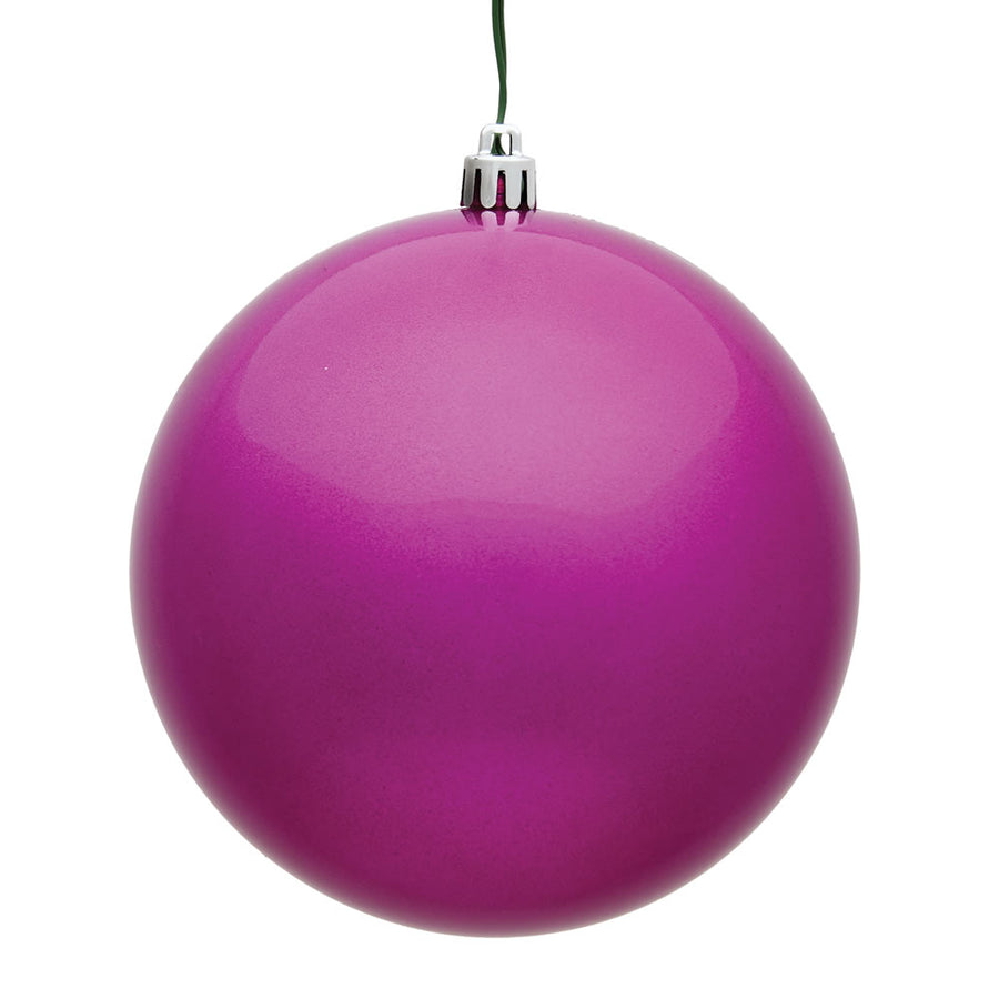 8" Fuchsia Candy Ball UV Drilled