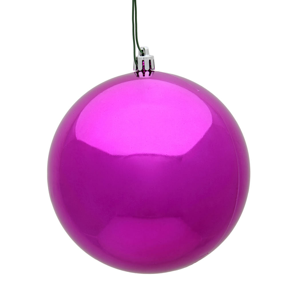 10" Fuchsia Shiny Ball UV Drilled