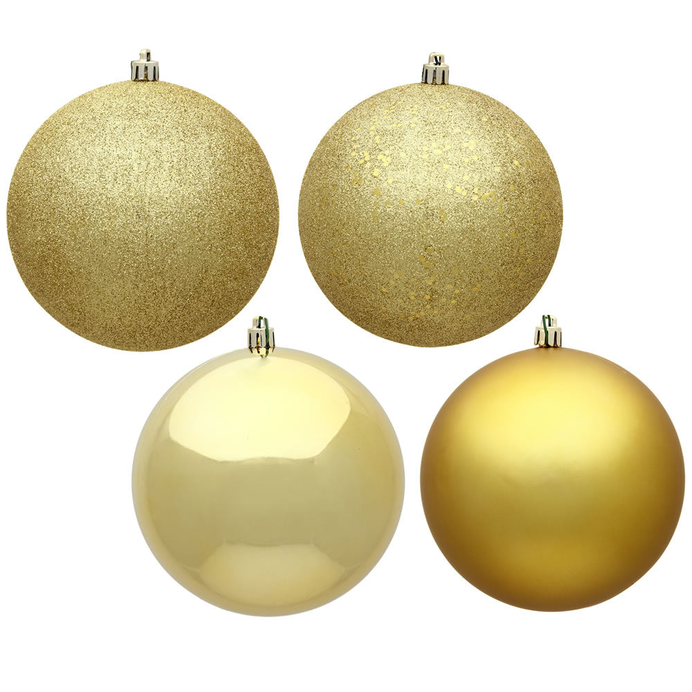 3" Gold 4 Finish Orn Asst