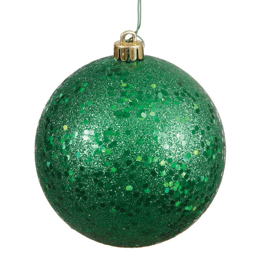 8" Green Sequin Ball Drilled