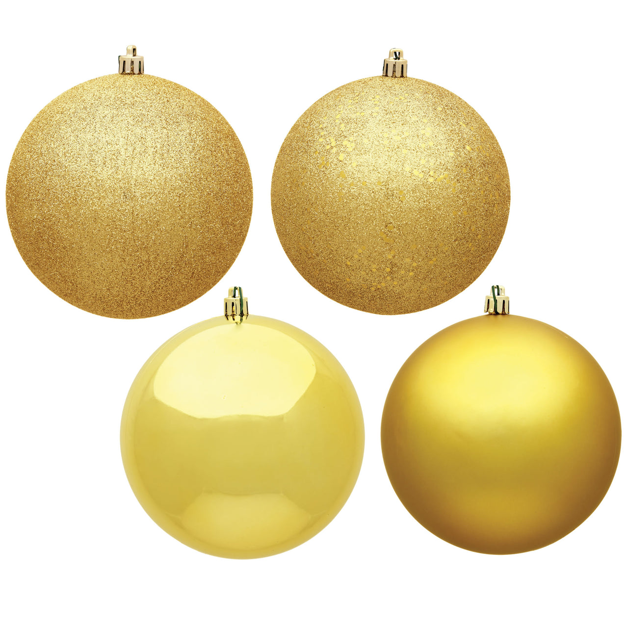 2.4" Honey Gold 4 Finish Orn Asst