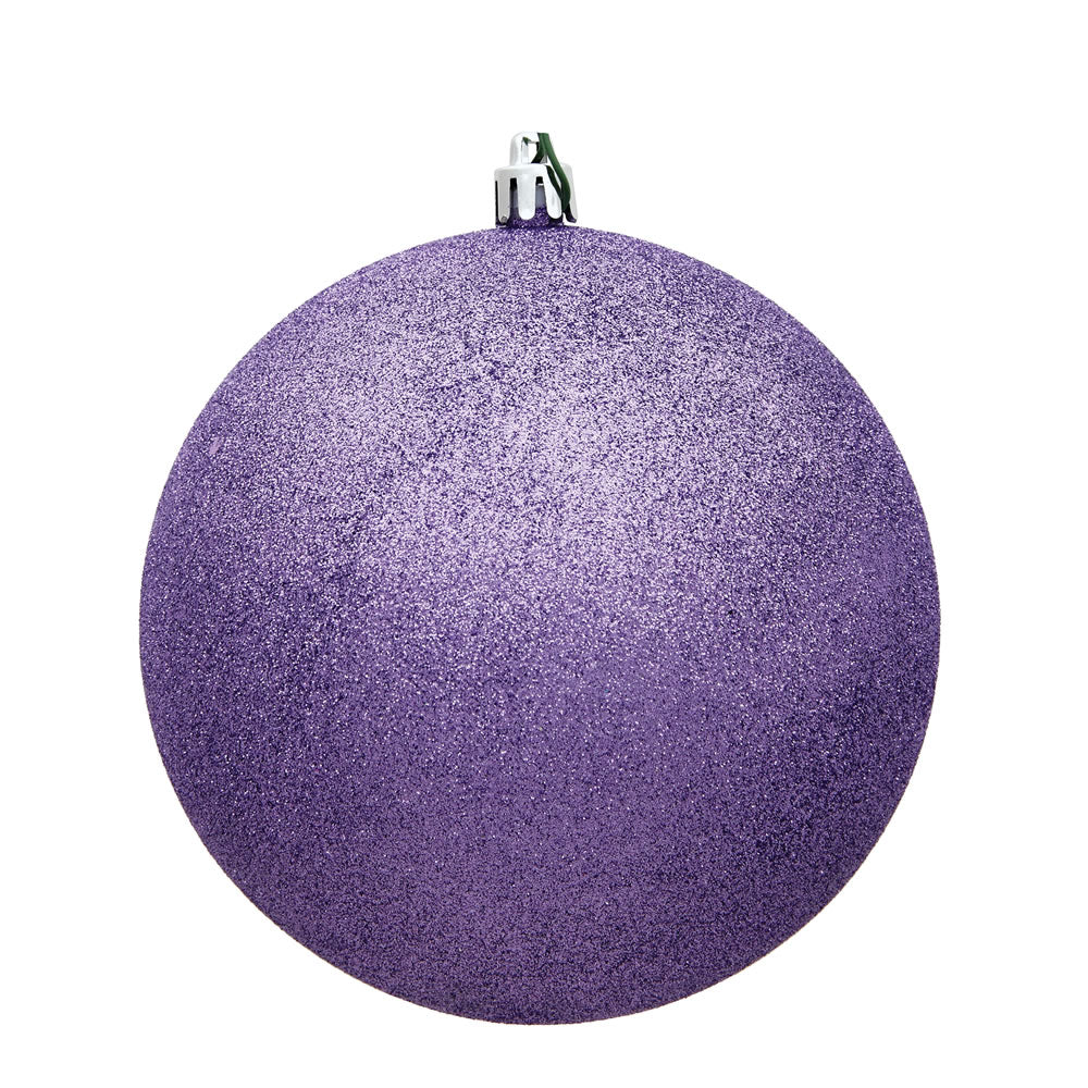 4.75" Lavender Glitter Ball Drilled