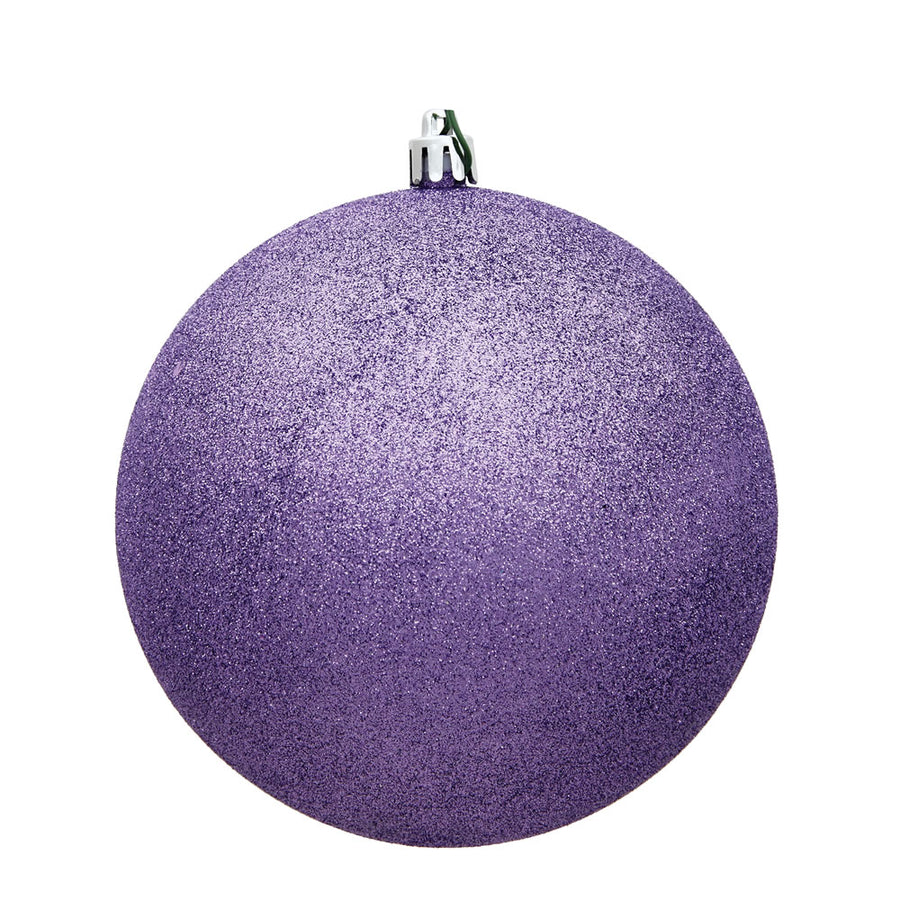 4.75" Lavender Glitter Ball Drilled