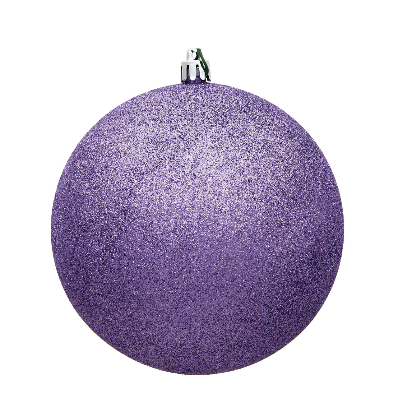 12" Lavender Glitter Ball Drilled Cap