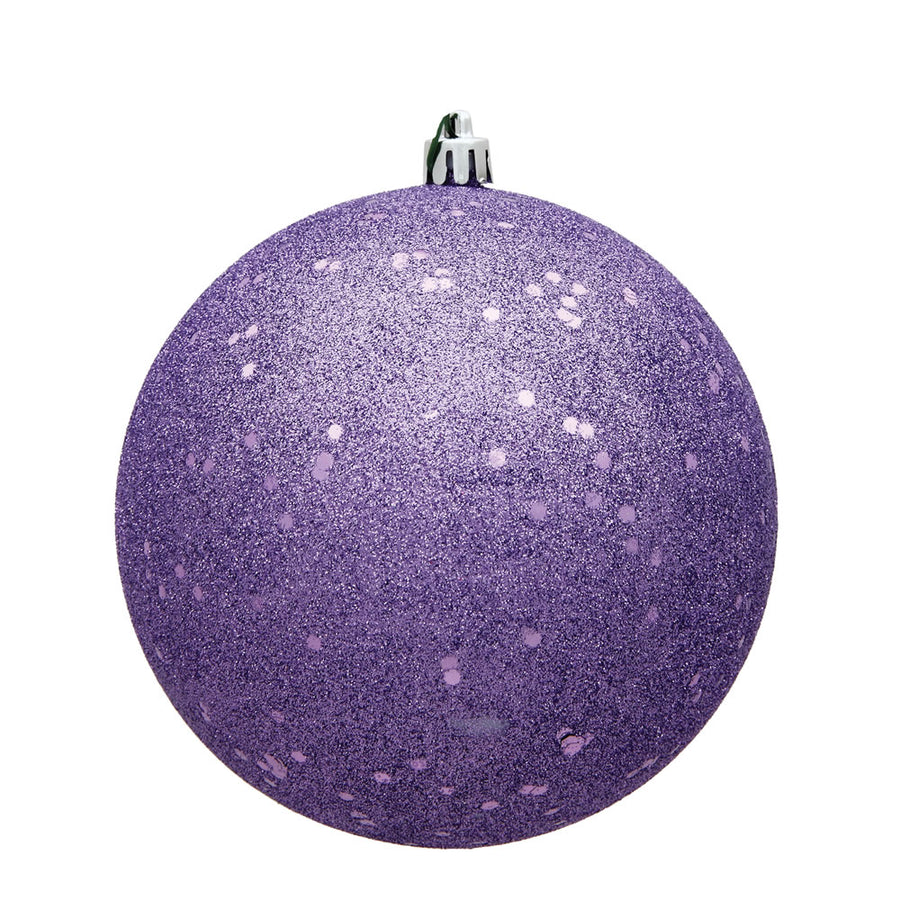 6" Lavender Sequin Ball Drilled