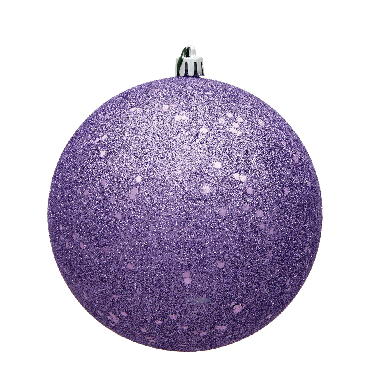 8" Lavender Sequin Ball Drilled Cap