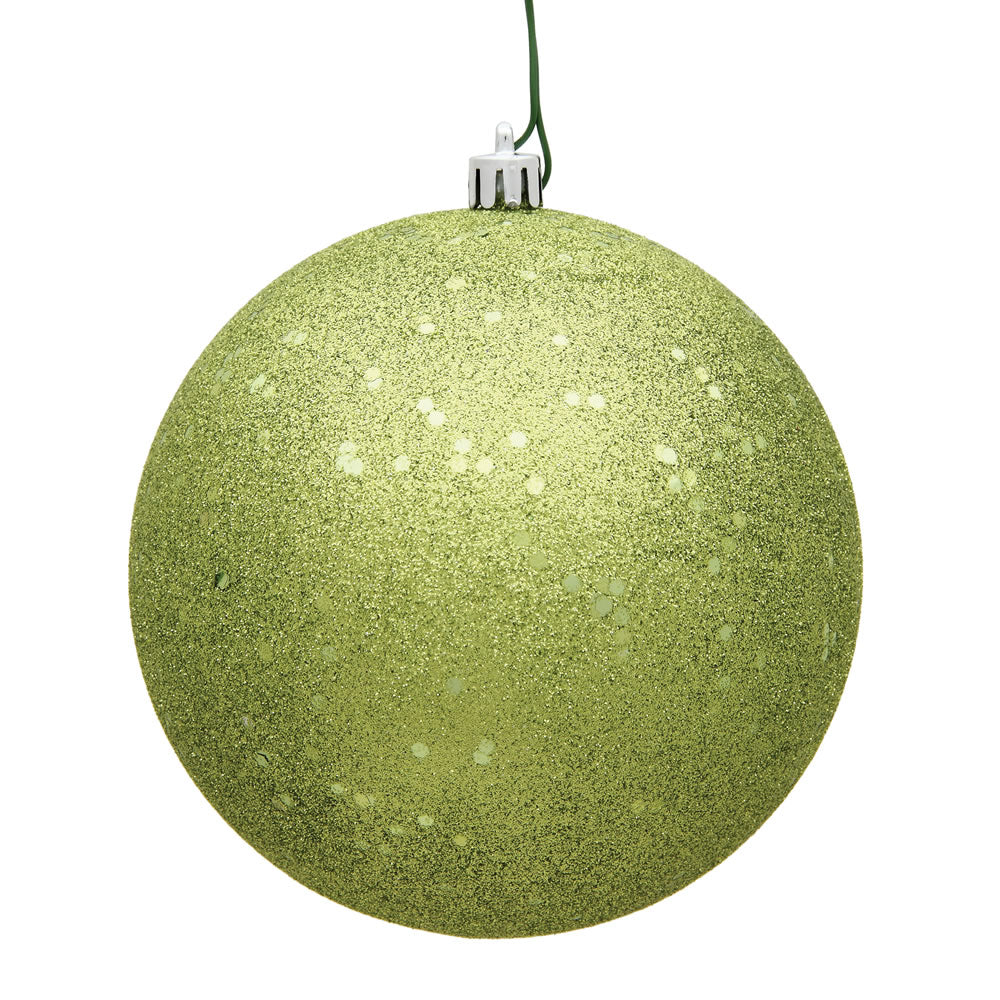 8" Lime Sequin Ball Drilled