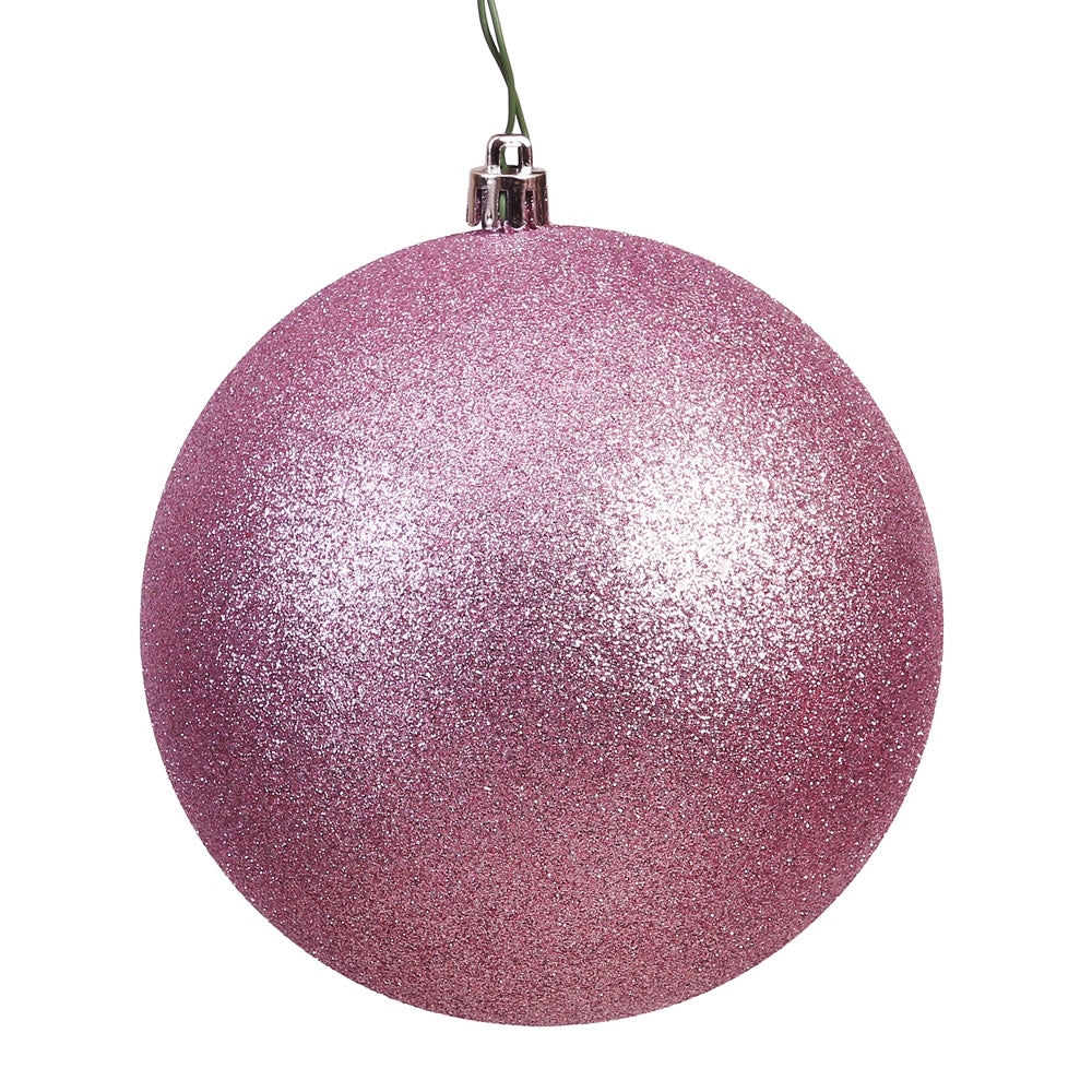 2.75" Mauve Glitter Ball Drilled