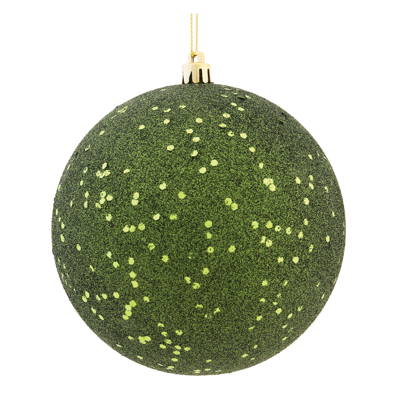 12" Moss Green Sequin Ball Drilled Cap