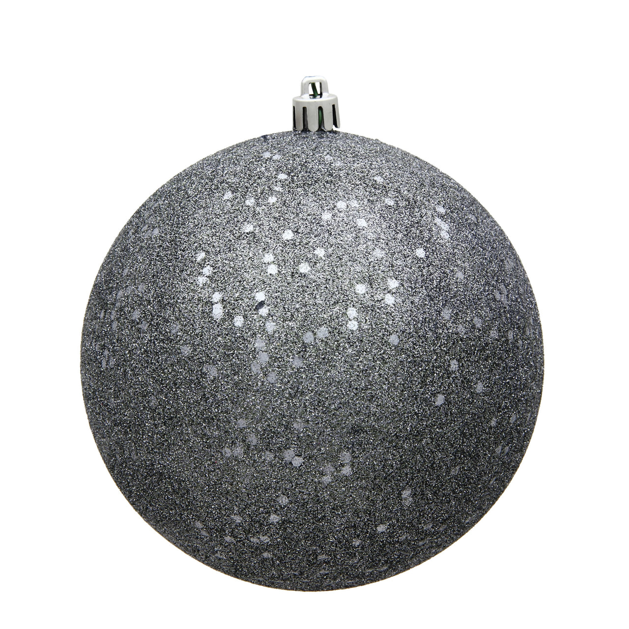 6" Pewter Sequin Ball Drilled