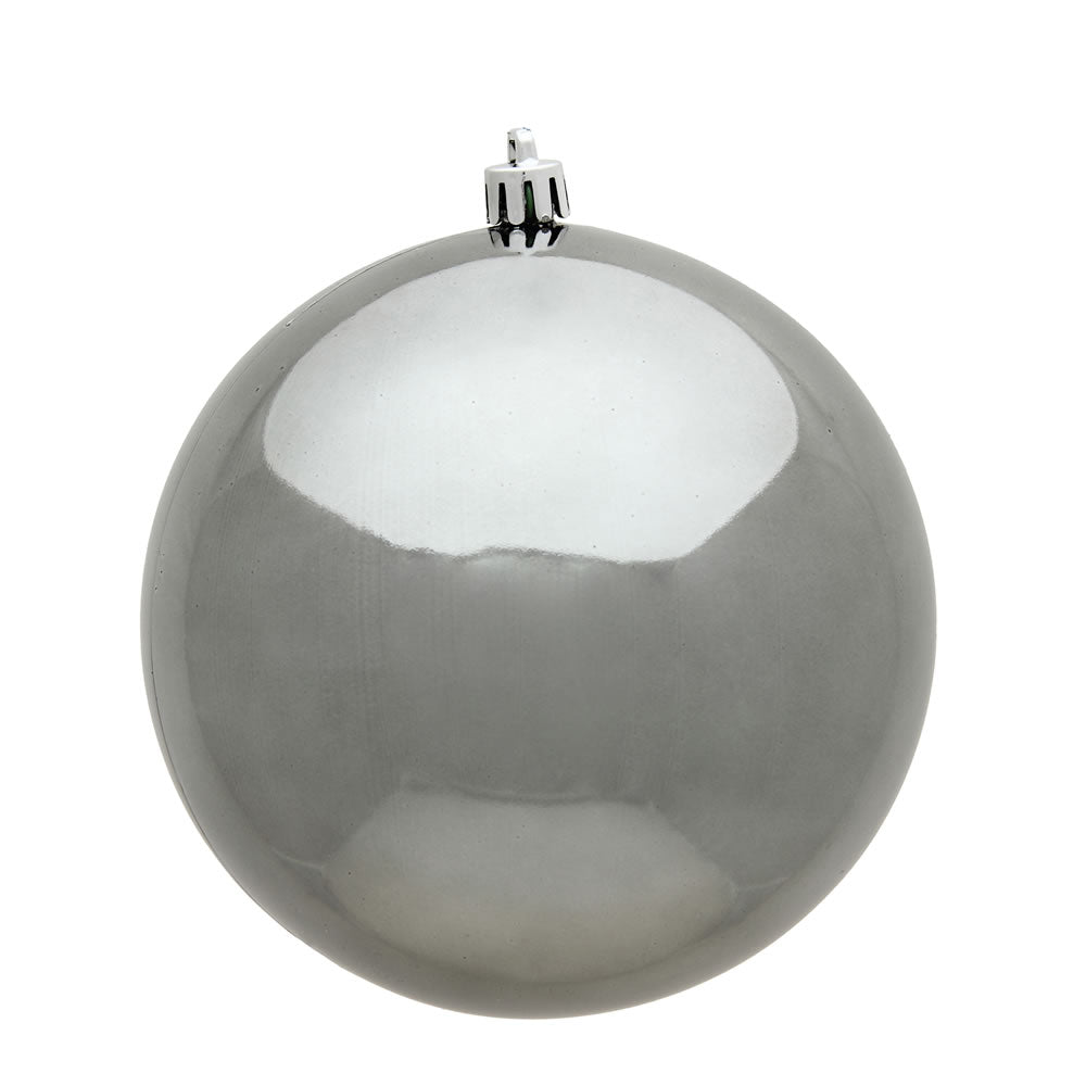 12" Pewter Shiny Ball UV Drilled