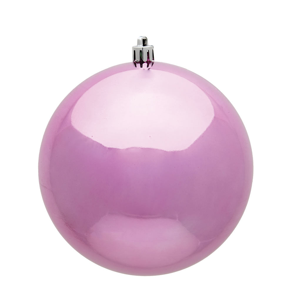12" Pink Shiny Ball UV Drilled
