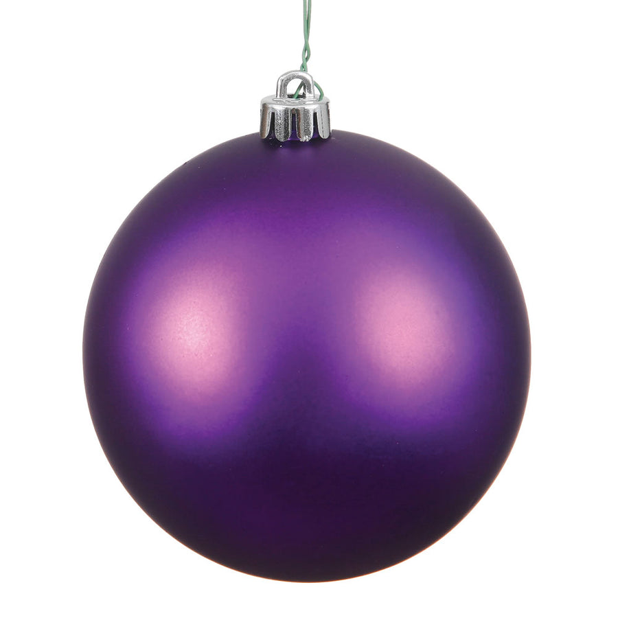 6" Plum Matte Ball Drilled