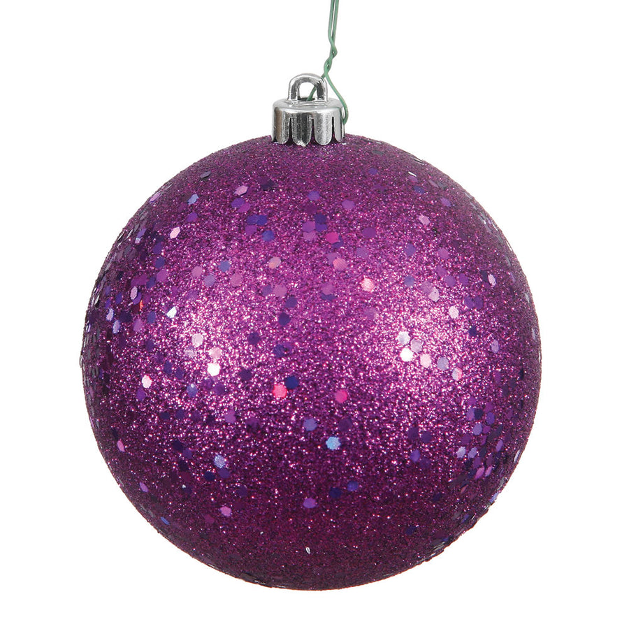 6" Plum Sequin Ball Drilled