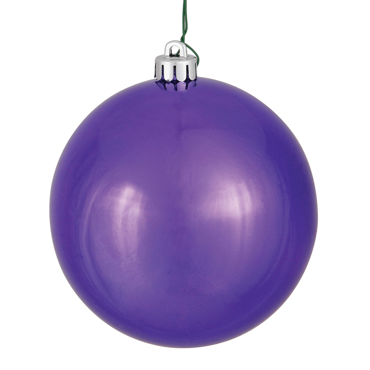 10" Plum Shiny Ball UV Drilled Cap