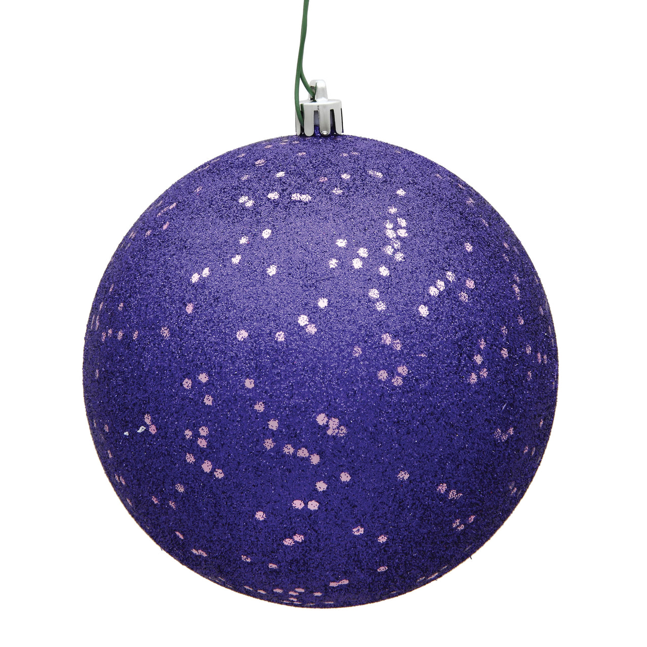 12" Purple Sequin Ball Drilled Cap