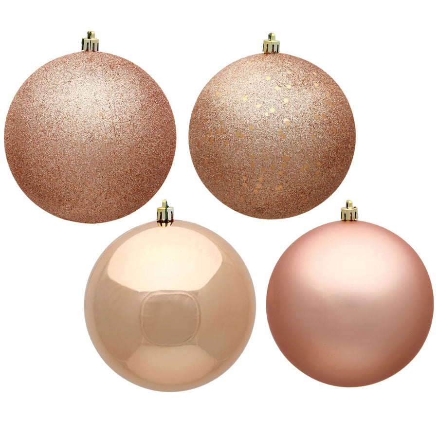 4.75" Rose Gold 4 Finish Orn Asst