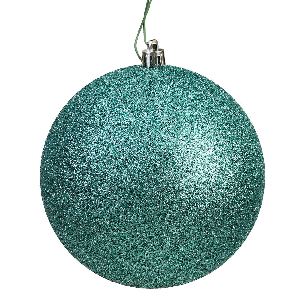 4" Seafoam Glitter Ball Drilled