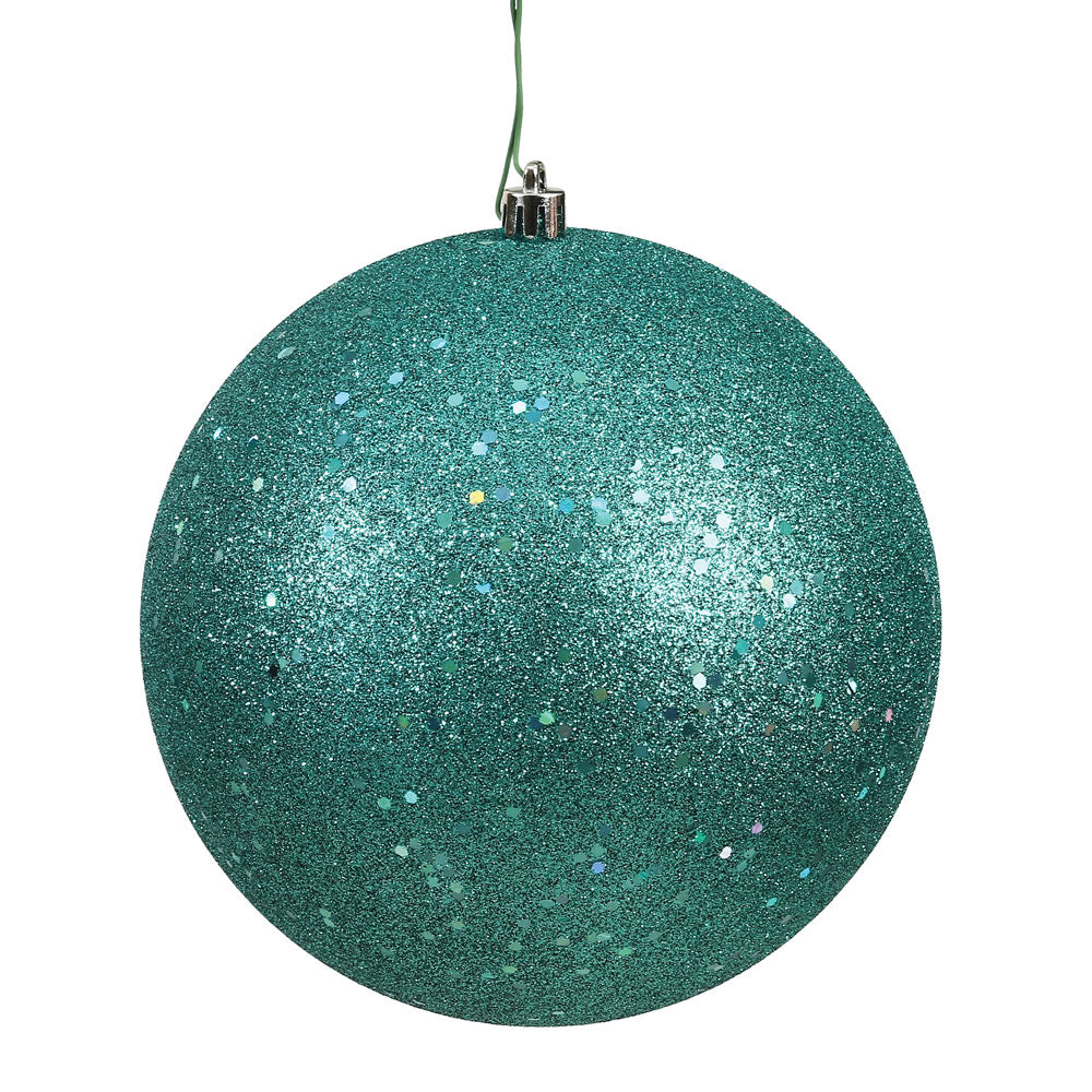 4.75" Teal Sequin Ball Drilled