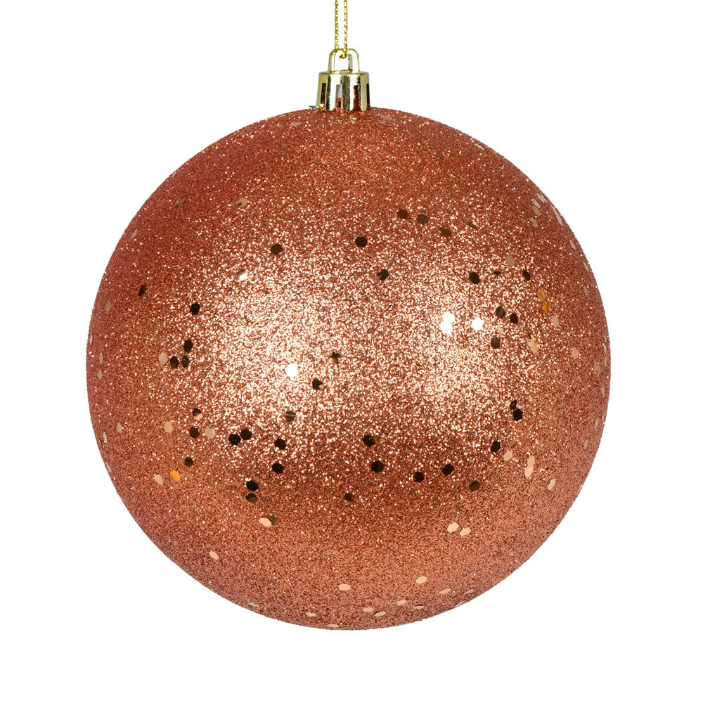 4" Coral Sequin Ball Drilled