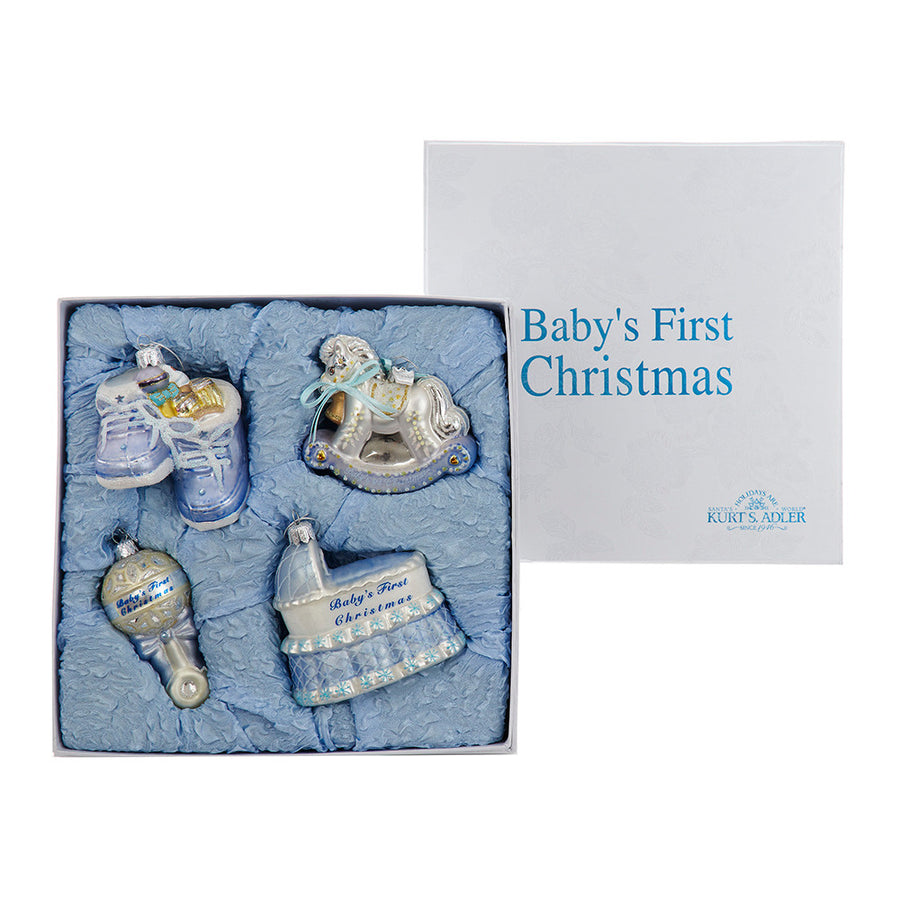 Noble Gems™ Glass Baby Boy Ornament Set