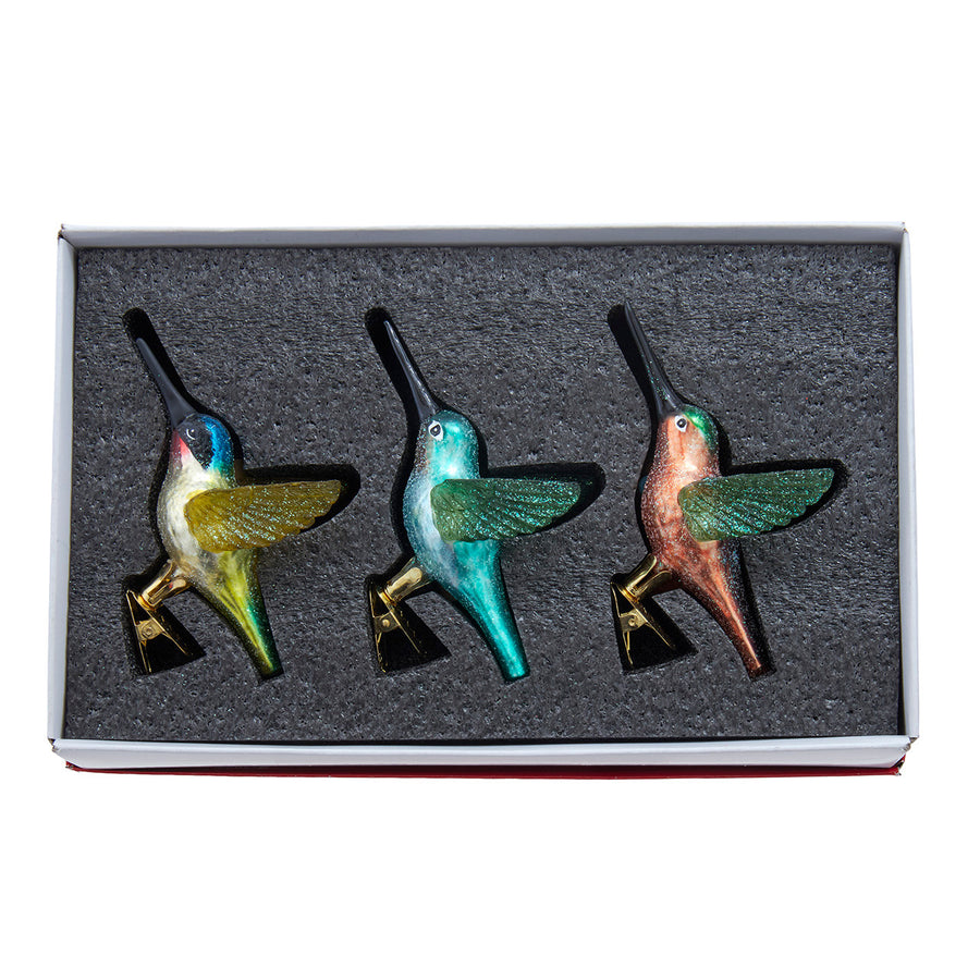 Noble Gems™ Glass Humming Bird Ornament Set