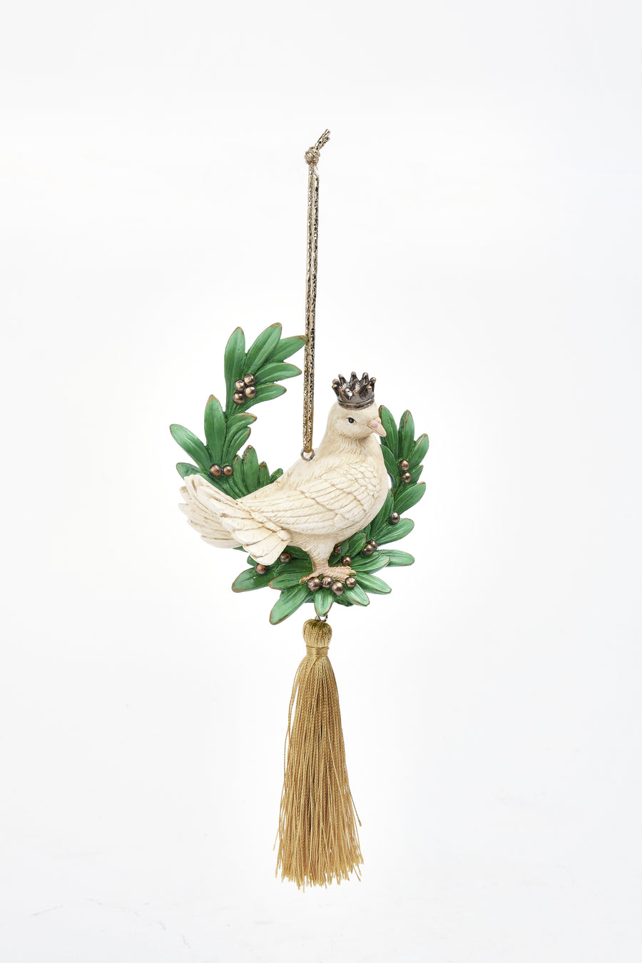 Dove On Garland Ornament
